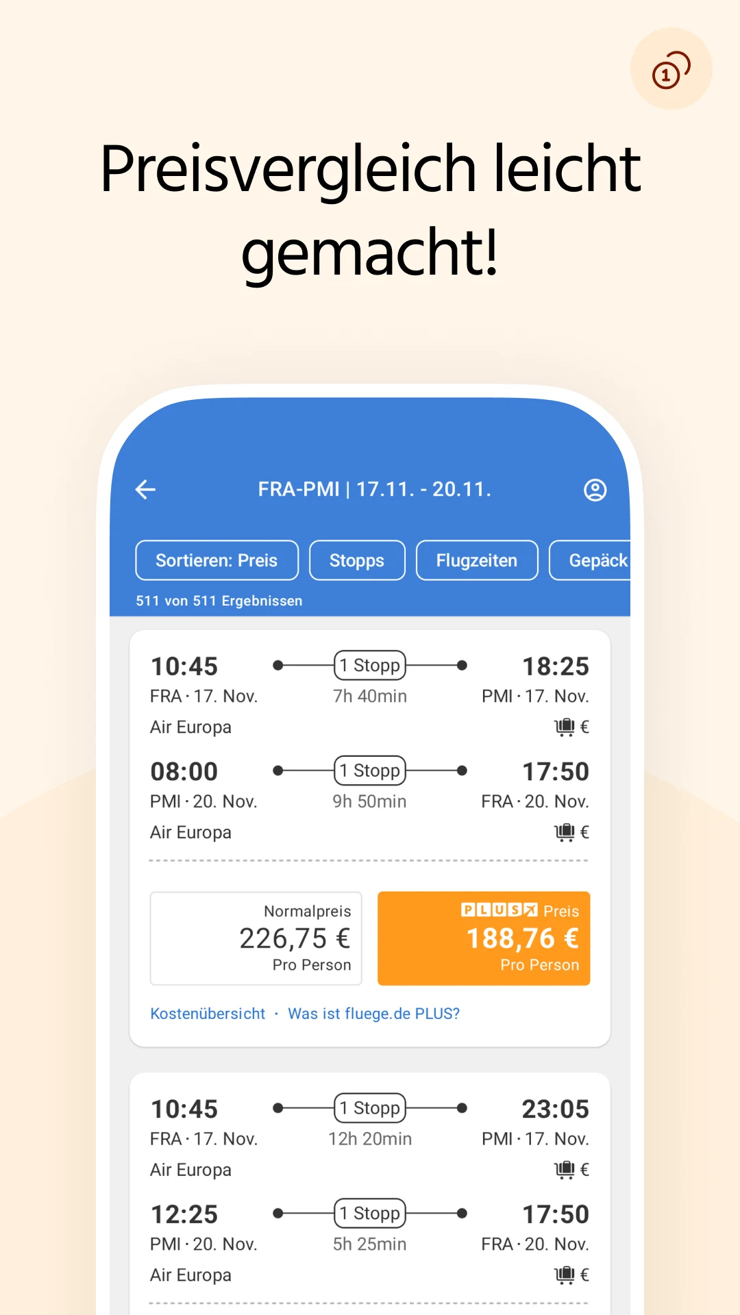 Fluege.de: günstige Flüge screenshot